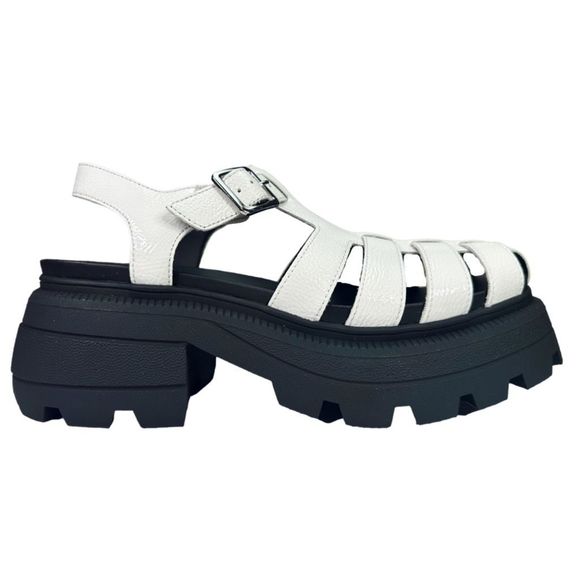 Katy Perry The Geli® Combat Fisherman Platform Sandals - Size 8 - Picture 1 of 9